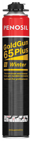 PENOSIL GoldGun 65 Plus Summer, пистолетная монтажная пена для профессионалов, 875 ml